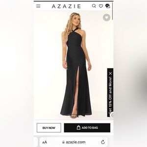 Black Azazie bridesmaid dress
